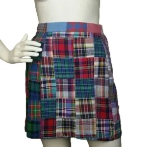 Vintage Todd Time Plaid Patchwork Skirt Large