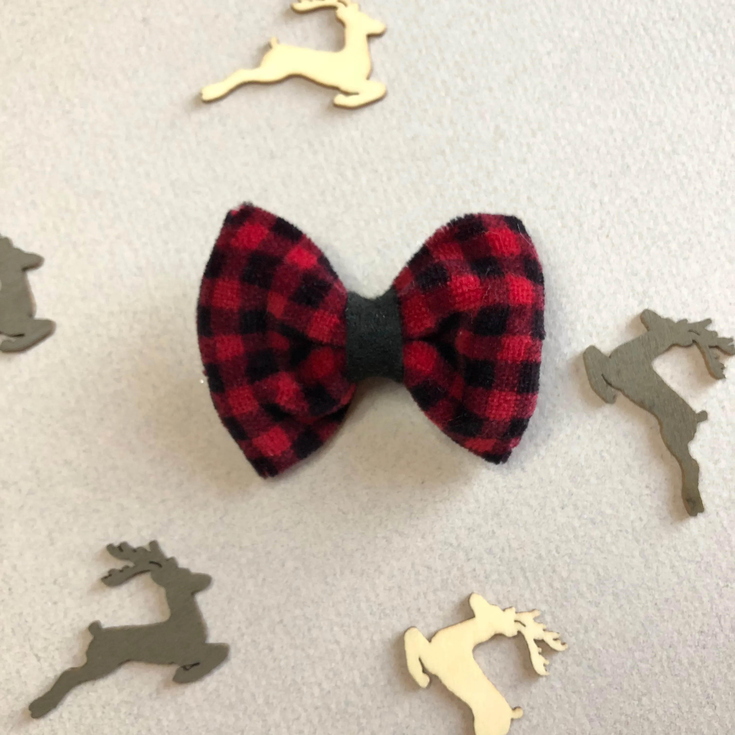 Vintage Velour buffalo plaid - 2 inch