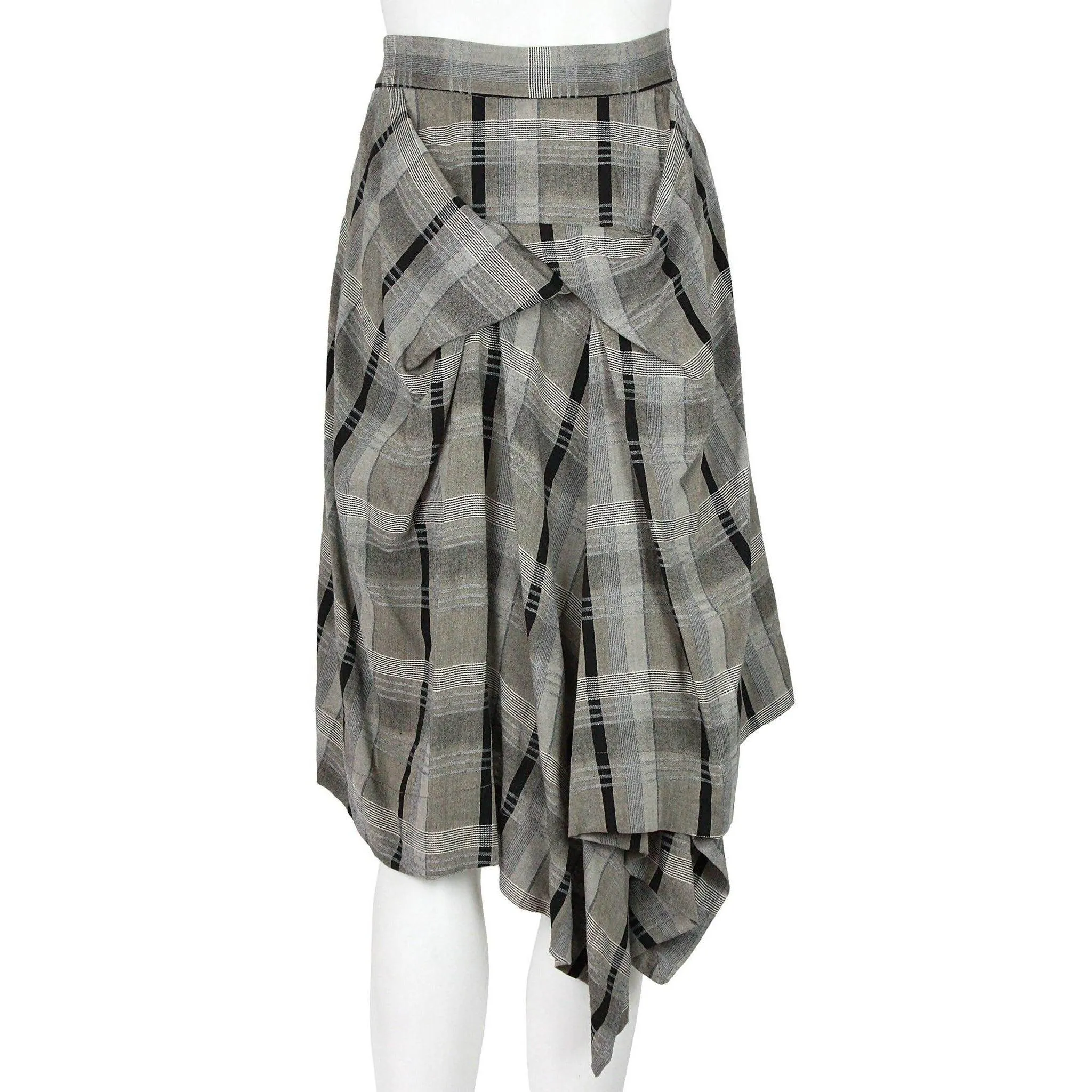 VIVIENNE WESTWOOD Anglomania Vintage Grey and Black Plaid Skirt | UK 44