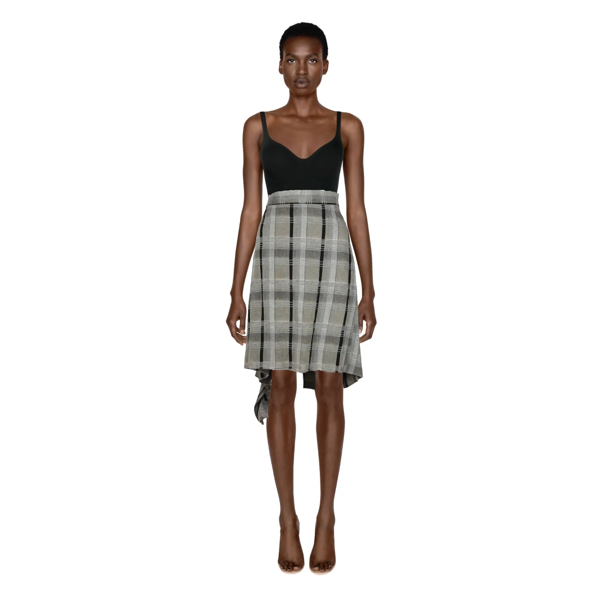 VIVIENNE WESTWOOD Anglomania Vintage Grey and Black Plaid Skirt | UK 44