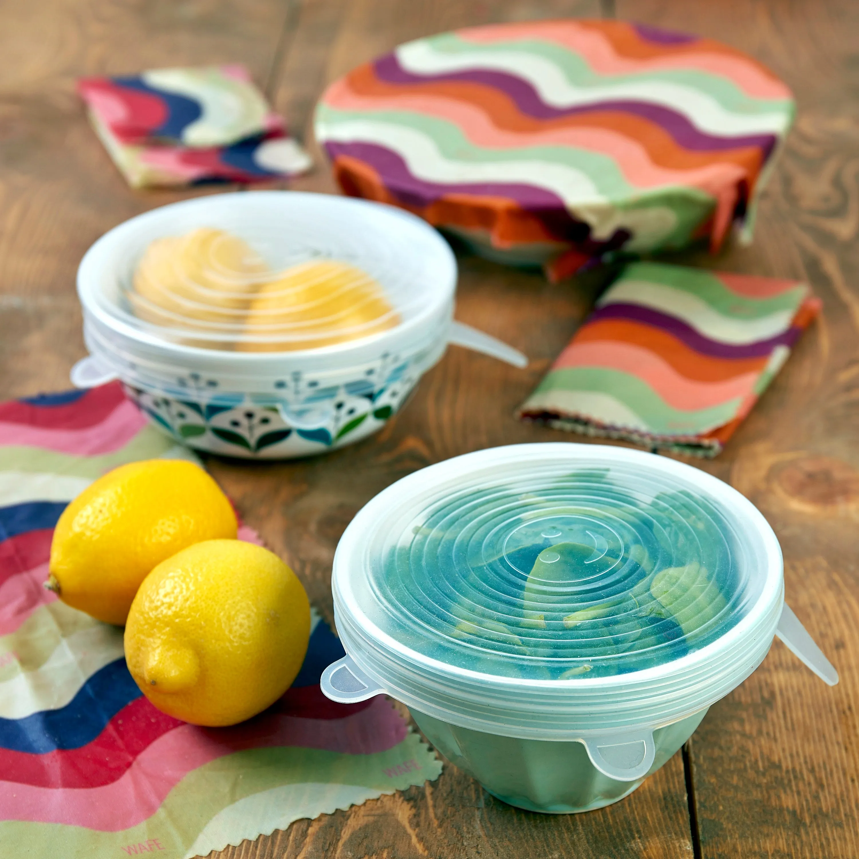 WAFE - Reusable Beeswax Wraps - Wave Edition - Pack of 6 3