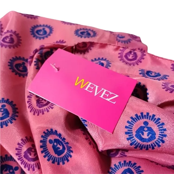 WEBEZ Indian Reversible Sari Art Silk Multi Color Wrap Small Skirt NWT