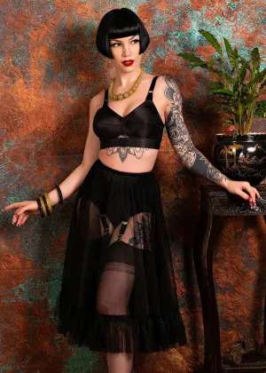 What Katie Did Sandra Frilly 50's Petticoat Black
