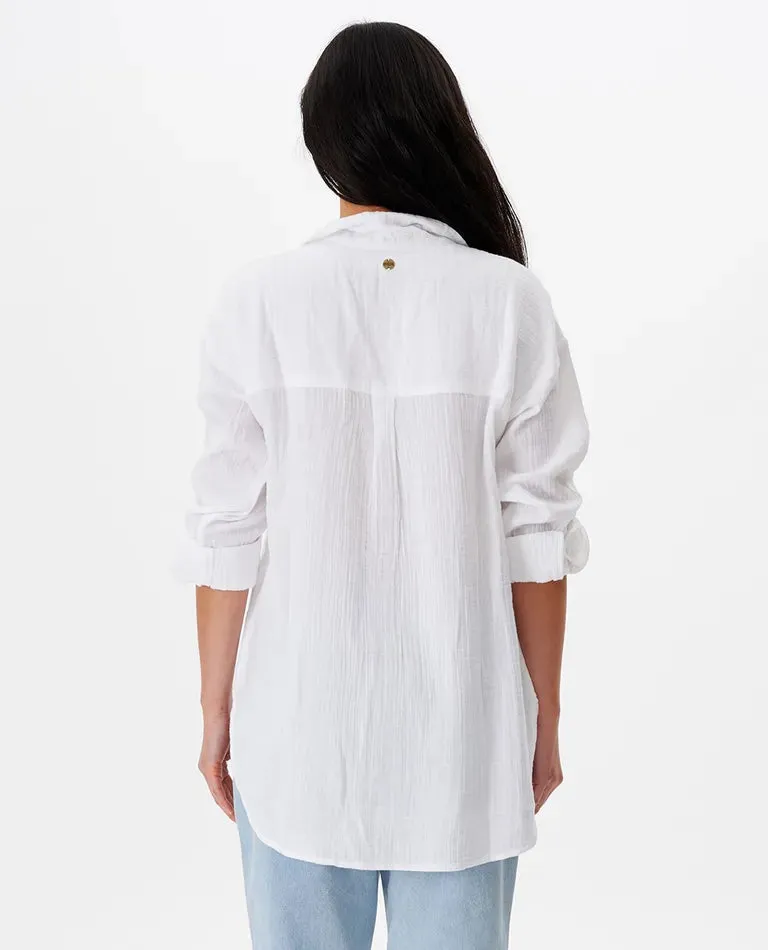 Women's Premium Surf Long Sleeve Button Up Shirt