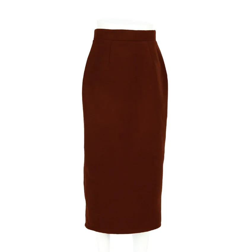 Woolen Lace-up Blazers Outerwear Skirt Midi Dresses Two-piece Set