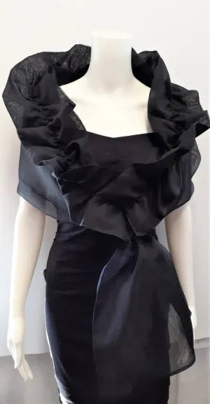 Wrap with Ruched Collar