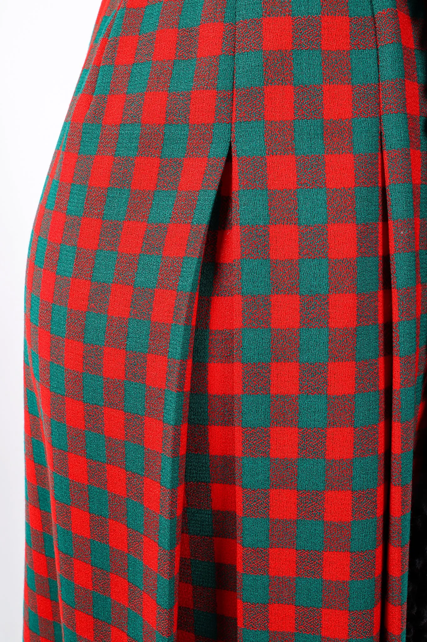 Yarn Fringe Punk Plaid Skirt