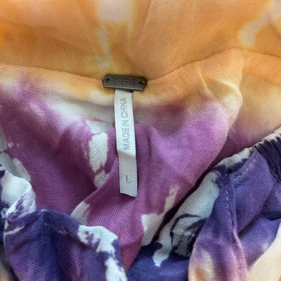 Young Fabulous Broke TieDye Bali Skirt Boho in Orchid Dominica Wash NWOT
