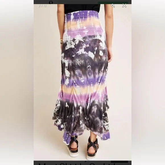 Young Fabulous Broke TieDye Bali Skirt Boho in Orchid Dominica Wash NWOT