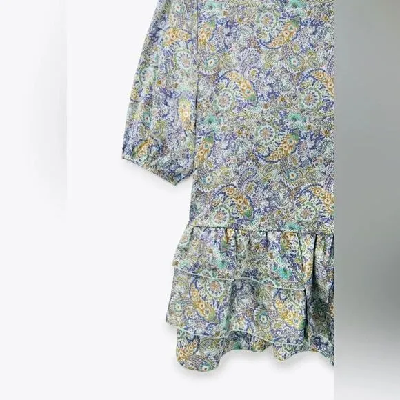 ZARA BOHO PRINTED PAISLEY DRESS