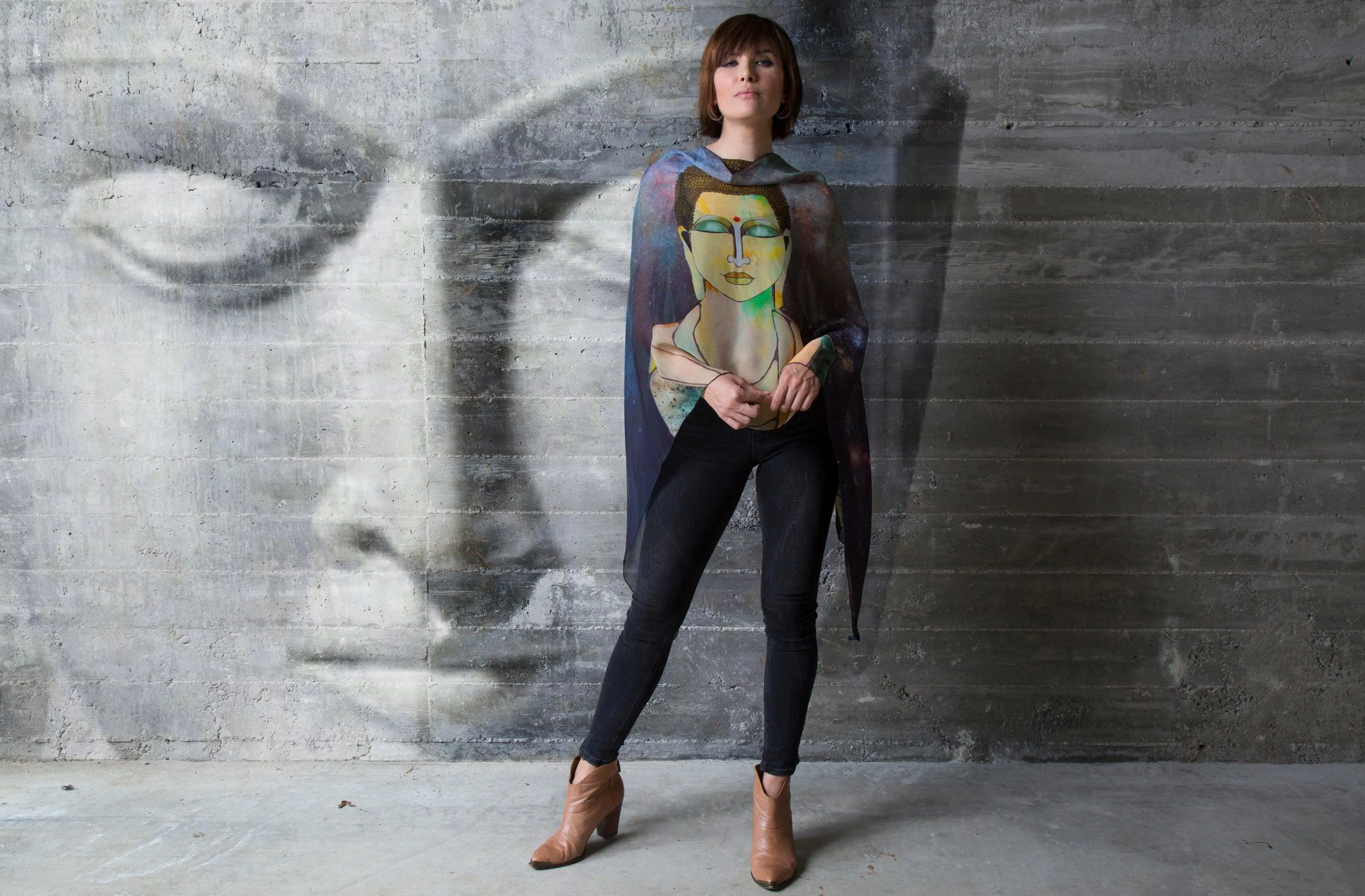 Zen Silk Chiffon Scarf Wrap