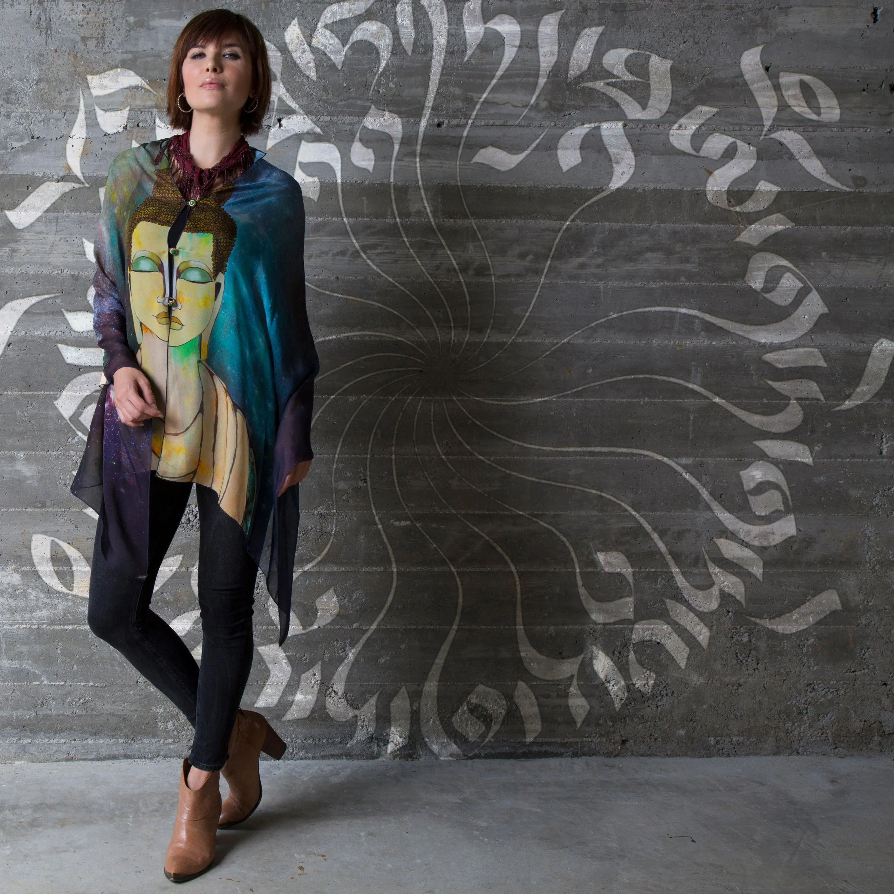 Zen Silk Chiffon Scarf Wrap
