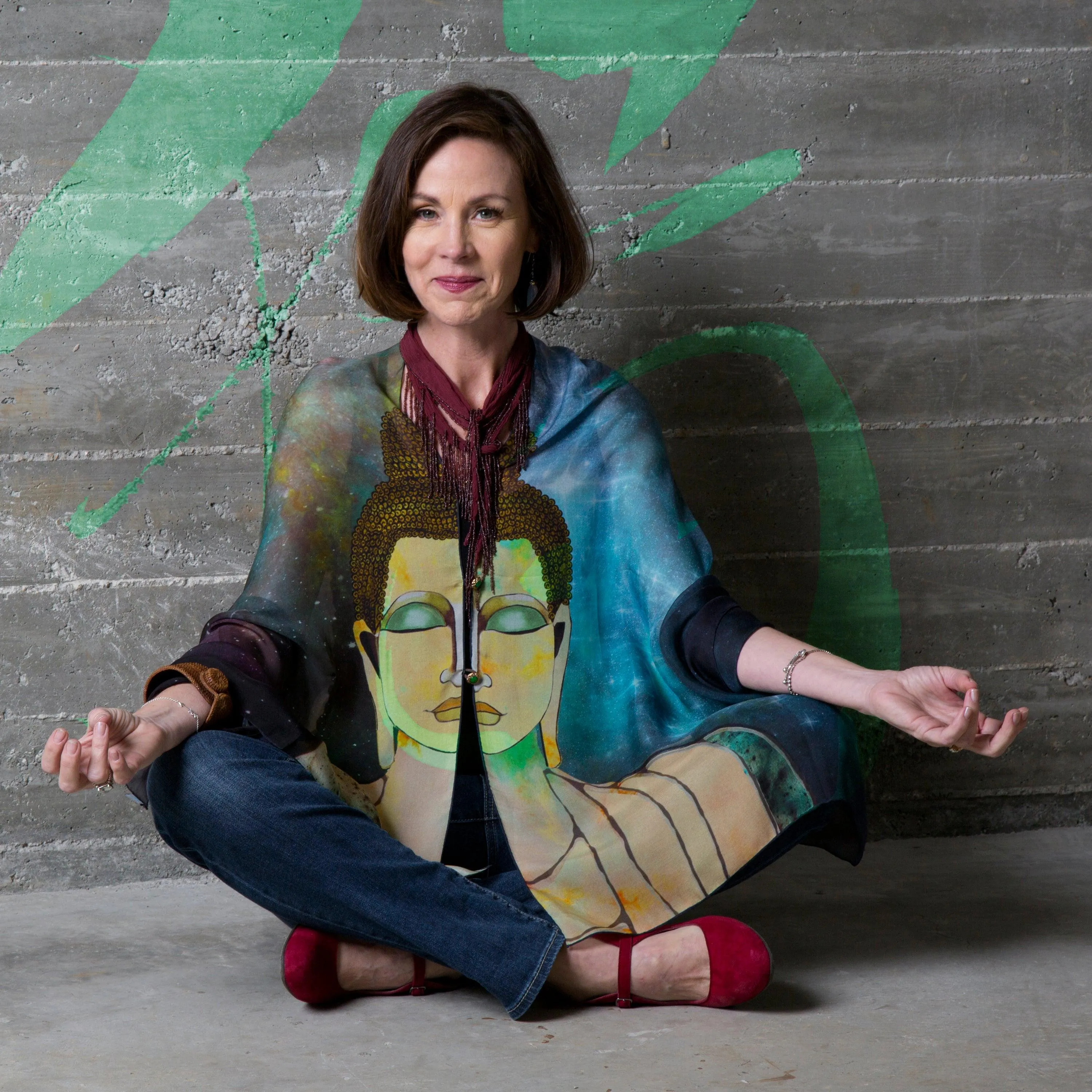 Zen Silk Chiffon Scarf Wrap
