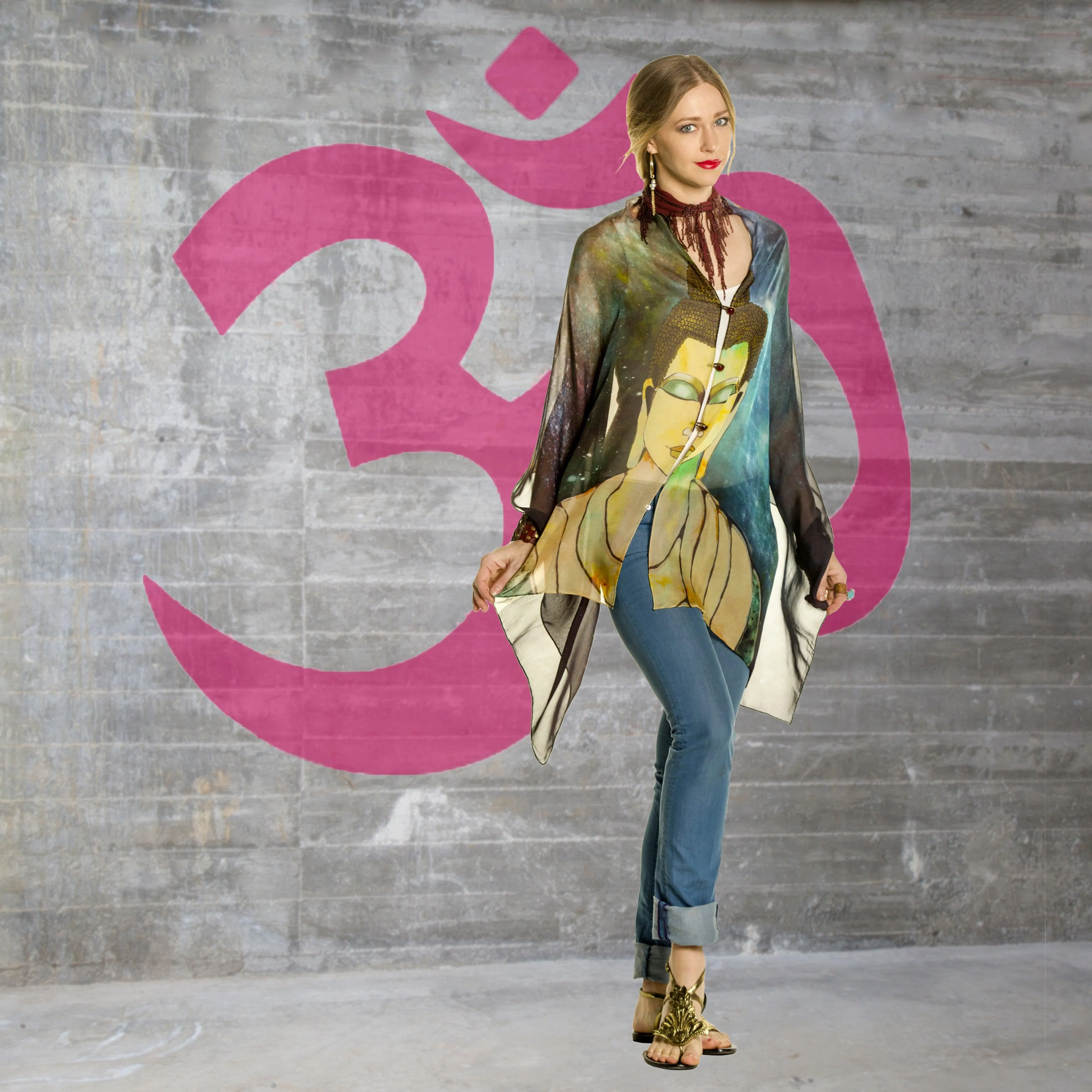 Zen Silk Chiffon Scarf Wrap