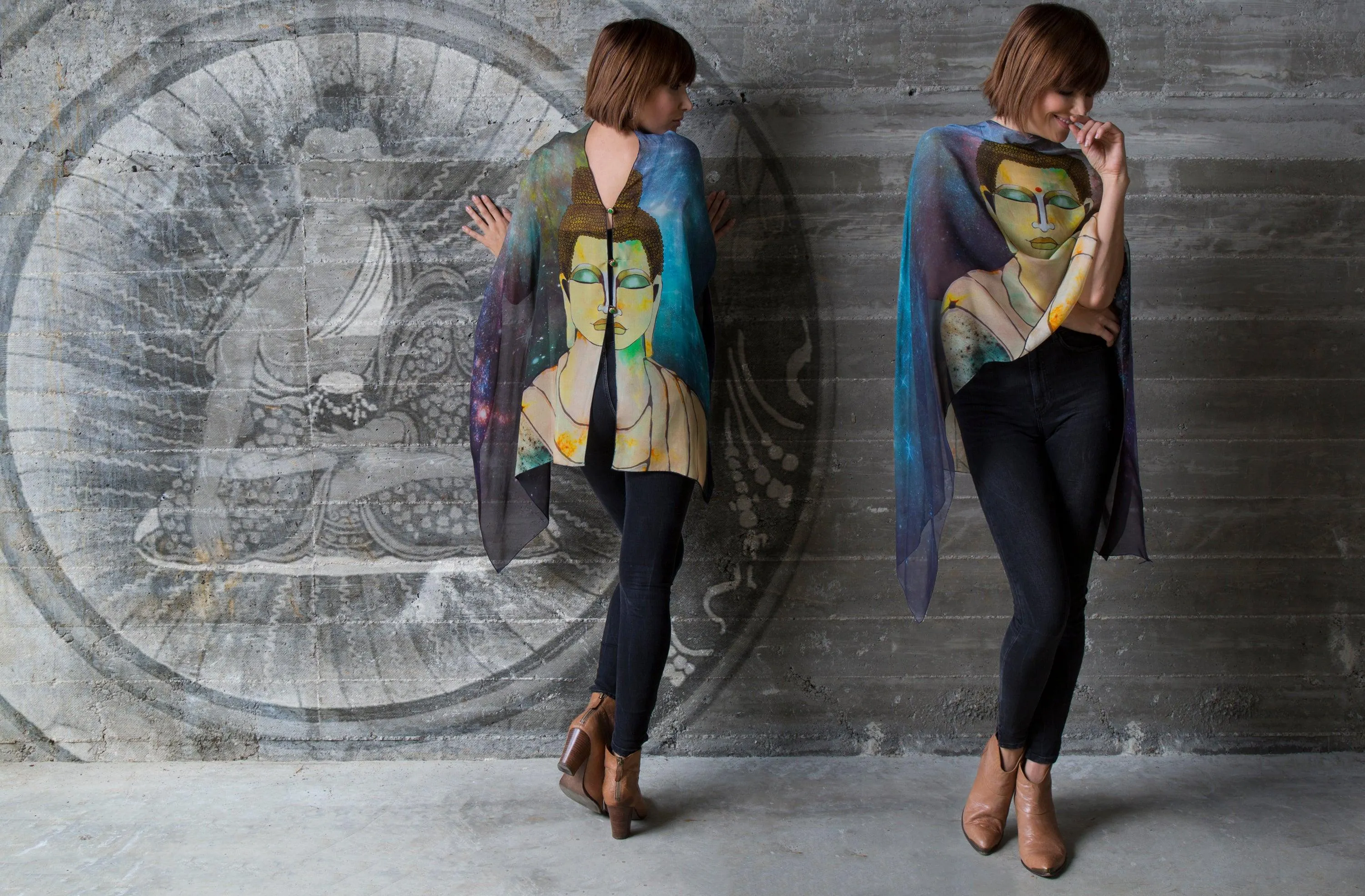 Zen Silk Chiffon Scarf Wrap
